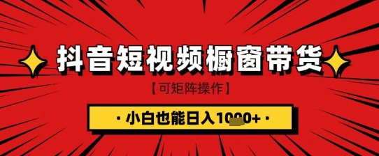抖音短视频食品橱窗带货，小白轻松上手日入1k+【揭秘】-丸动小站