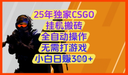 25年独家CSGO挂G搬砖，全自动操作，无需打游戏，小白日入3张+【揭秘】-丸动小站