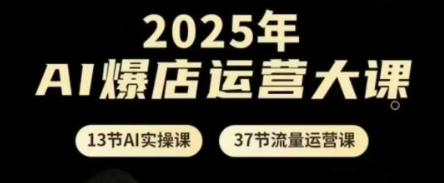 2025年AI爆店运营大课，13节AI实操课+37节流量运营课-丸动小站