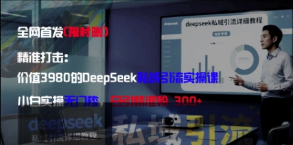 精准打击：价值3980的DeepSeek私域引流实操课，小白实操无门槛，日引精准粉300+-丸动小站