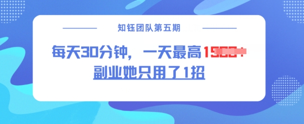 副业她只用了1招，每天30分钟，无脑二创，一天最高1.5k-丸动小站