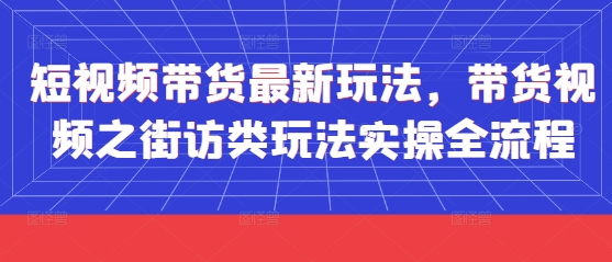 短视频带货最新玩法，带货视频之街访类玩法实操全流程-丸动小站