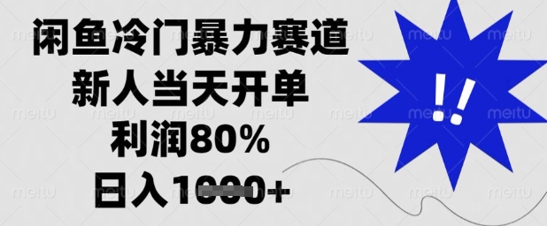 闲鱼冷门暴力赛道，新人当天开单，利润80%，日入1k+【揭秘】-丸动小站